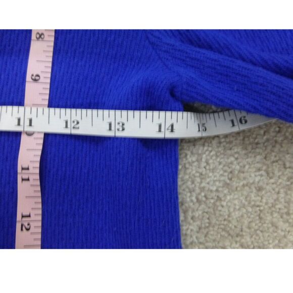 NWOT Free People Puffy Shoulder Long Sleeve Blue Top - Picture 8 of 9